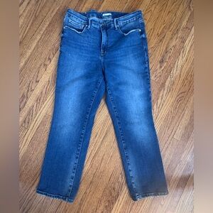 Good American Medium Blue Boot Cut High Rise Jeans